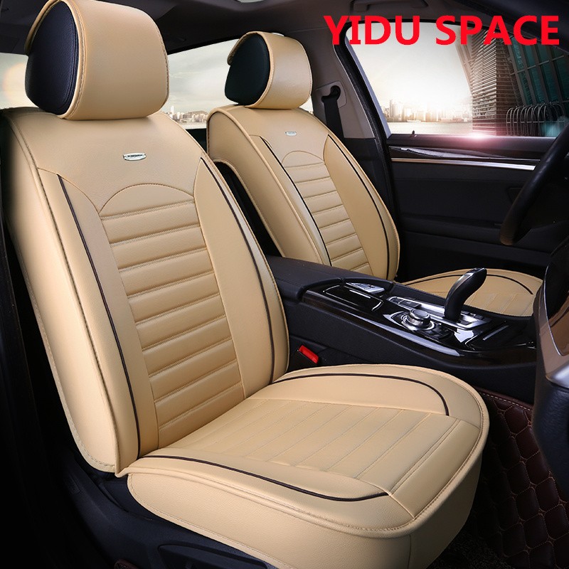 Car Accessories Car Decoration Seat Cover Universal Black Pure Leather Auto seat Cushion 