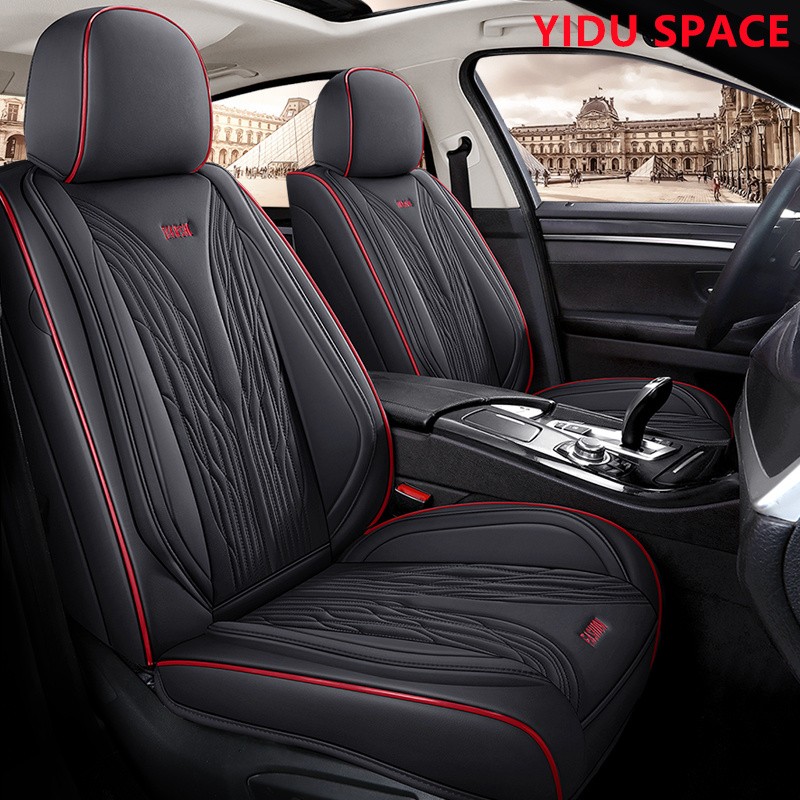 Car Accessories Car Decoration Seat Cushion Universal Black red Leather Car Auto Seat Cover
