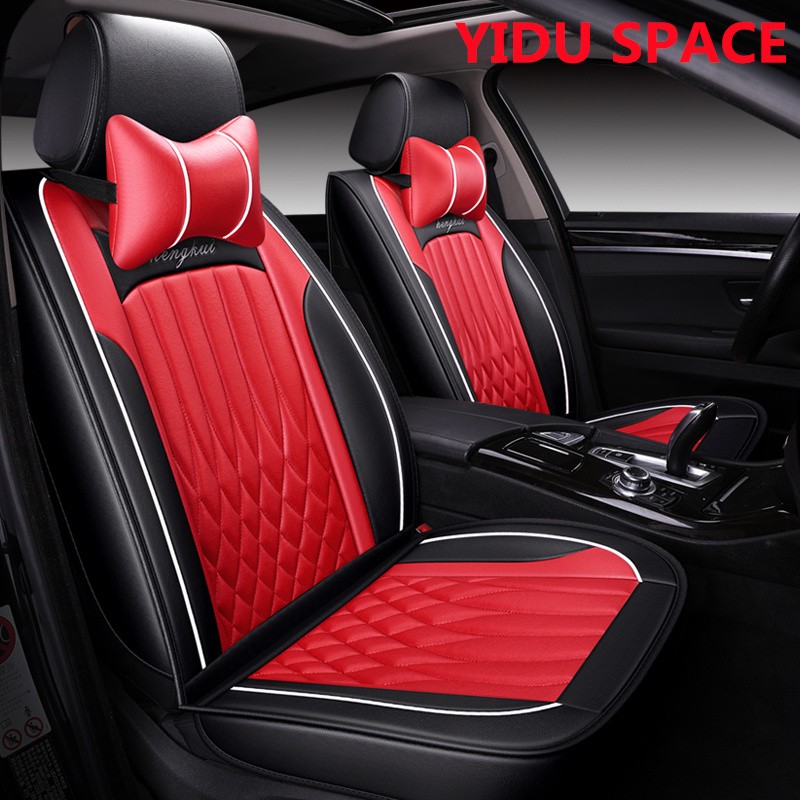 Car Accessory Universal red Leather Car Seat Cushion