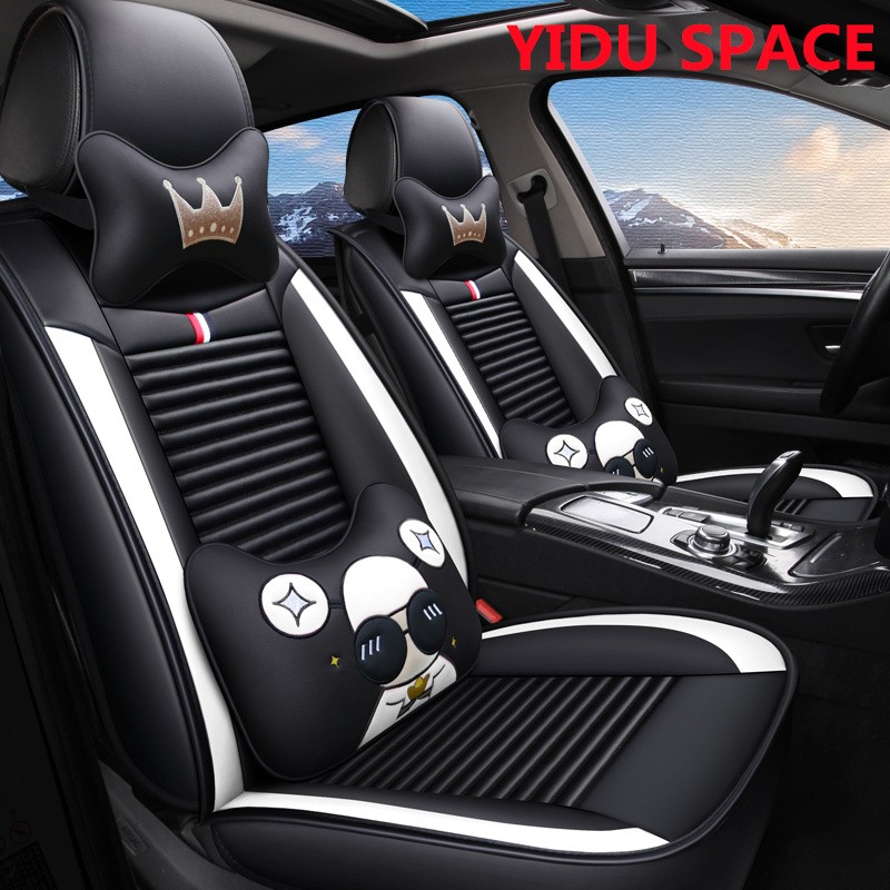 Car Decoration seat Cover Universal Cartoon red Leather Auto Car Seat cover