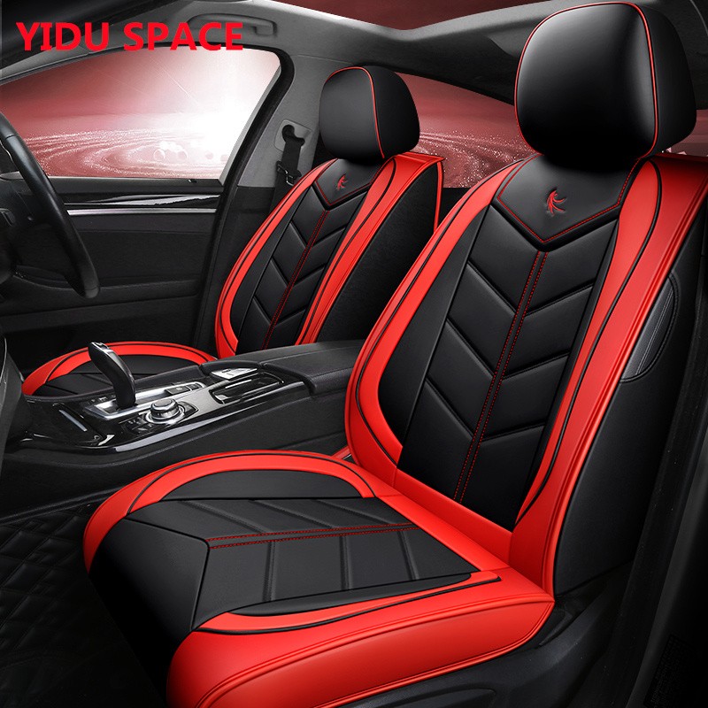 Car Decoration Cover Universal black white Leather Auto Car Seat cover