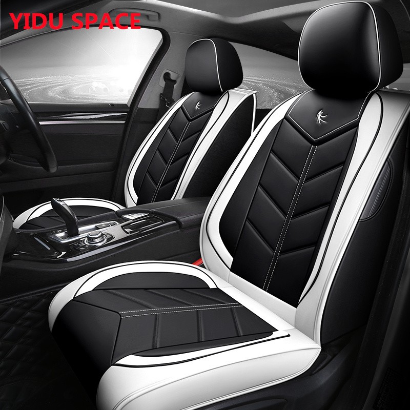 Car Decoration Cover Universal black white Leather Auto Car Seat cover